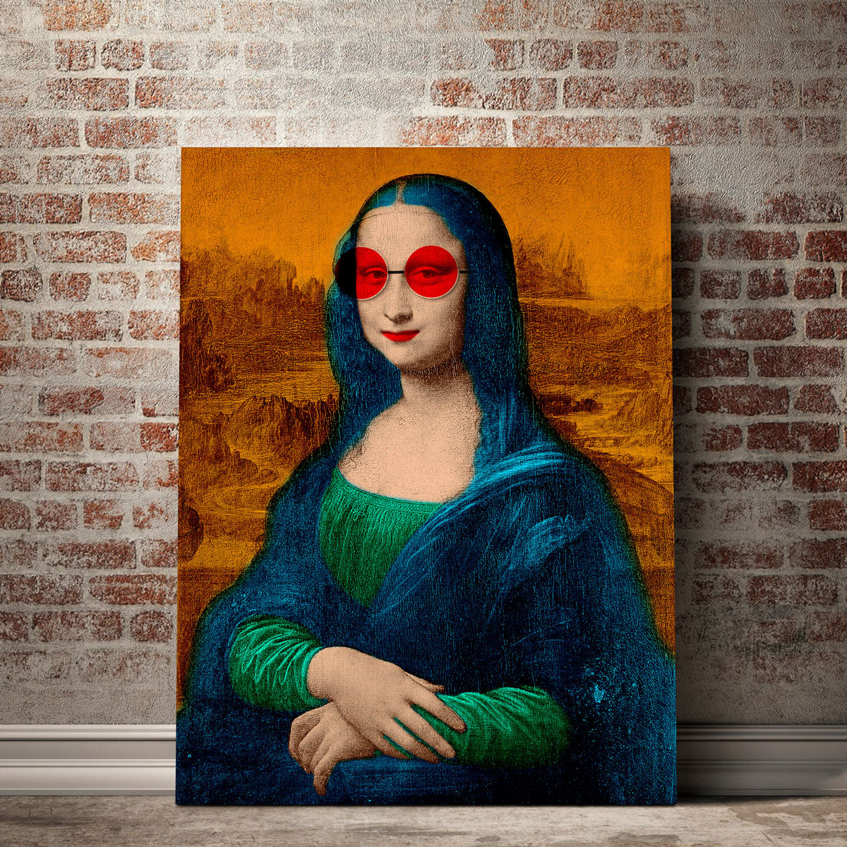 Mona Lisa Glasses Wall Art