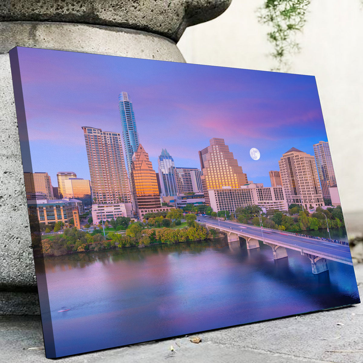 Moon Over Austin Wall Art