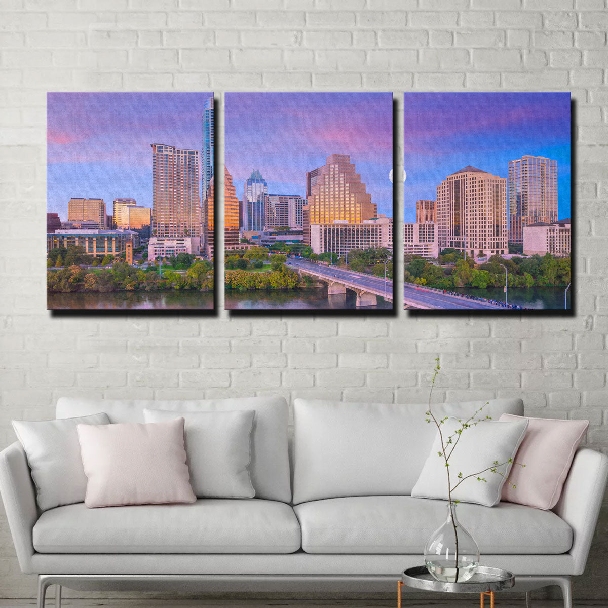 Moon Over Austin Wall Art