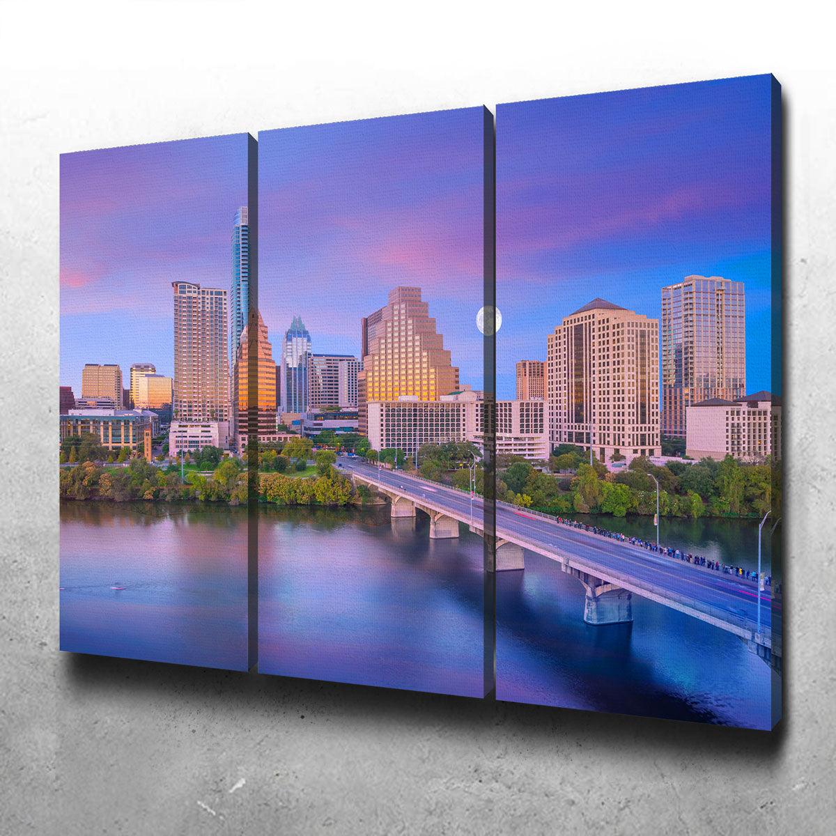 Moon Over Austin Wall Art