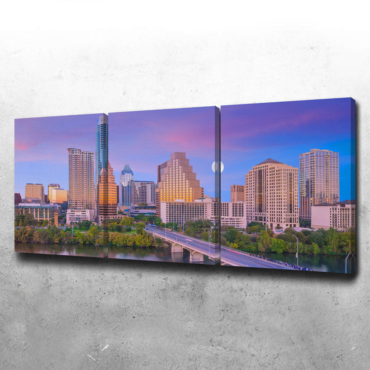 Moon Over Austin Wall Art