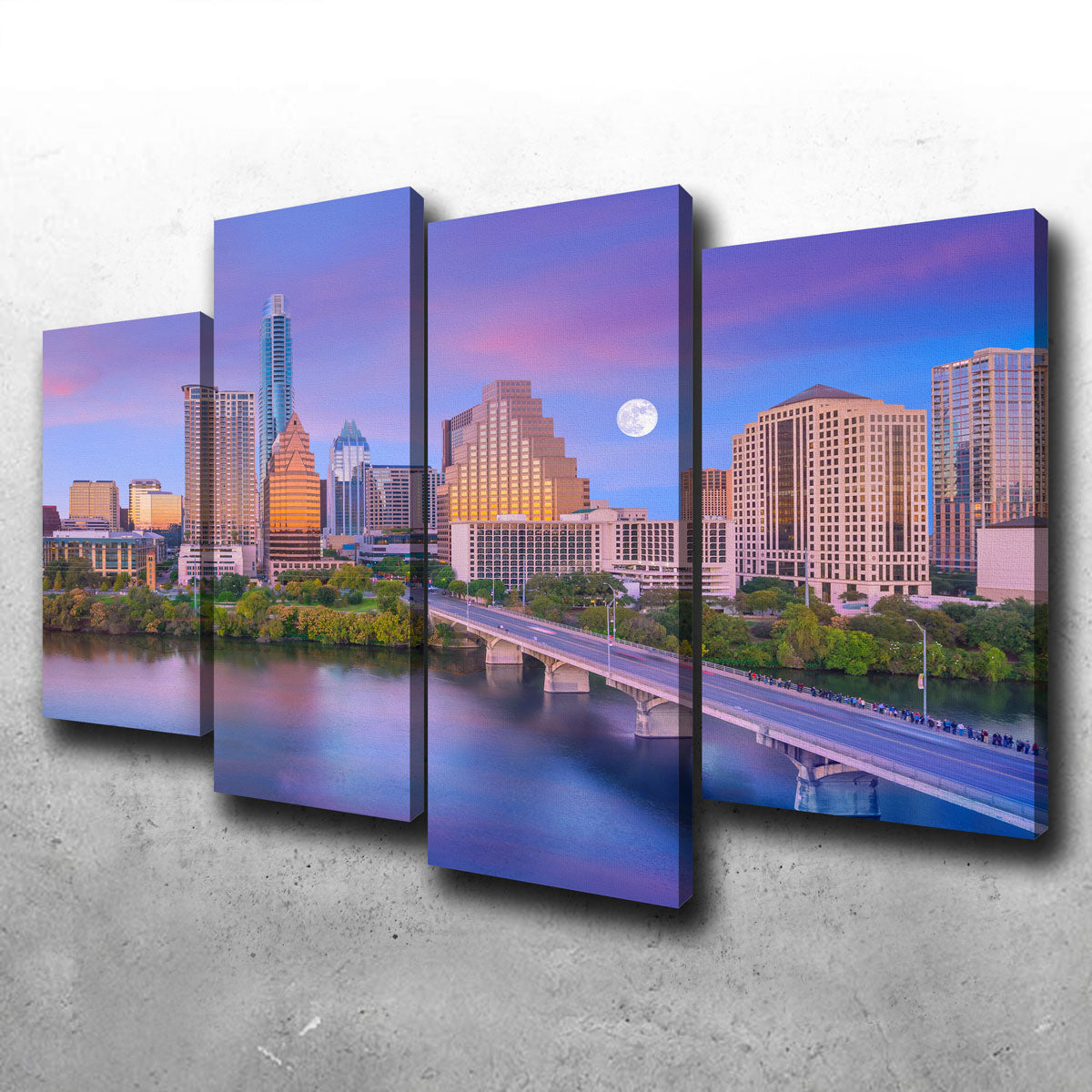 Moon Over Austin Wall Art