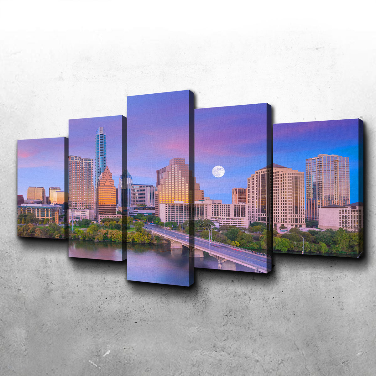 Moon Over Austin Wall Art