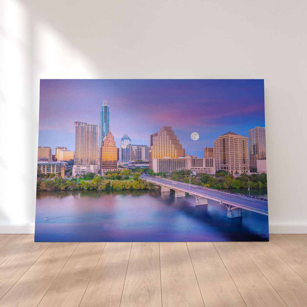 Moon Over Austin Wall Art