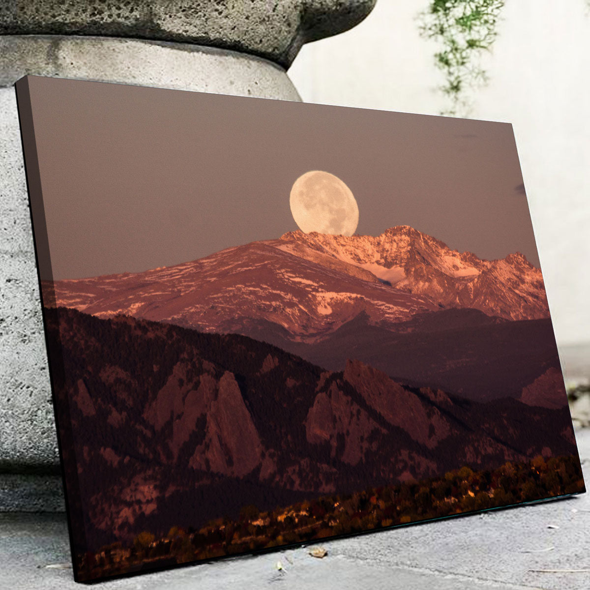 Moon Over Boulder Canvas Set