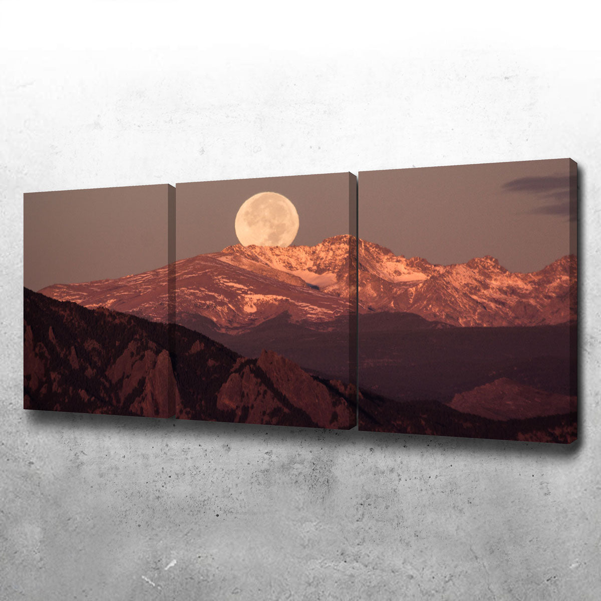 Moon Over Boulder Wall Art