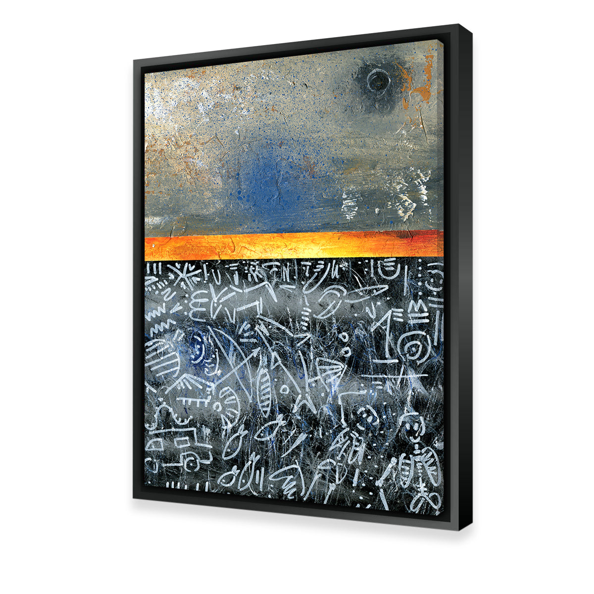 Moon Chalk Orange Wall Art