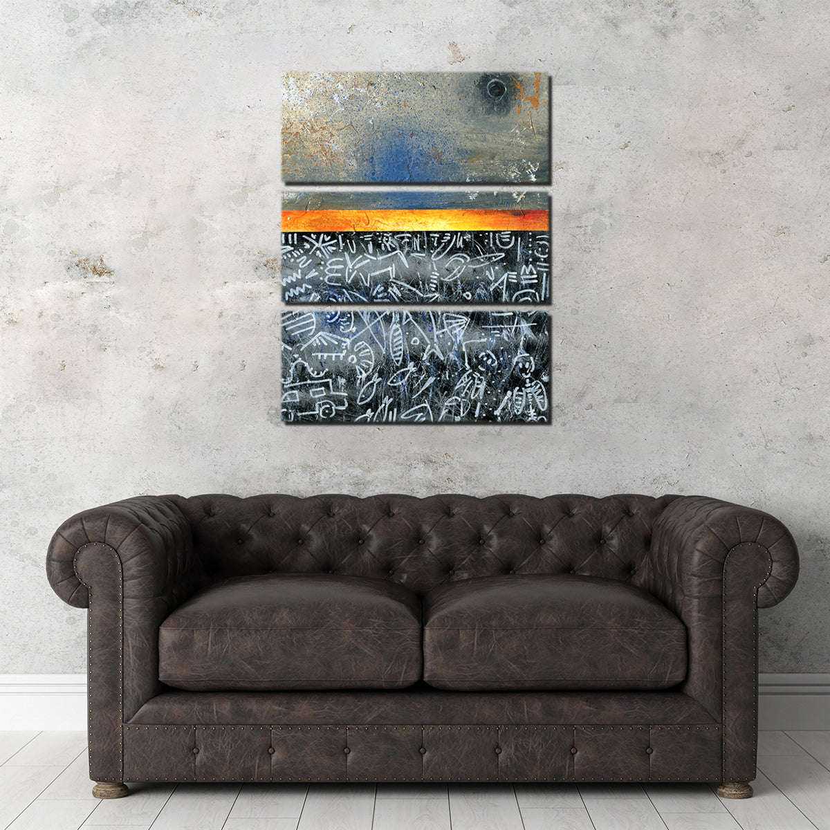 Moon Chalk Orange Wall Art