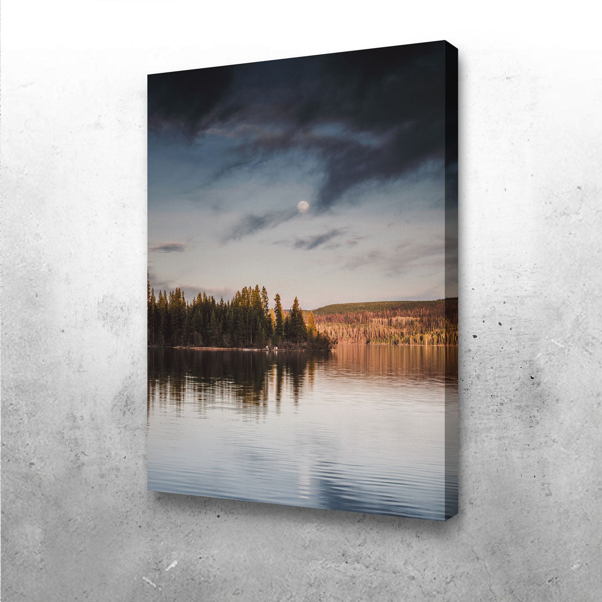 Moon Over Francois Lake Wall Art