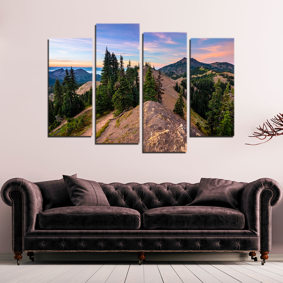 Mountaintop Sunset Wall Art