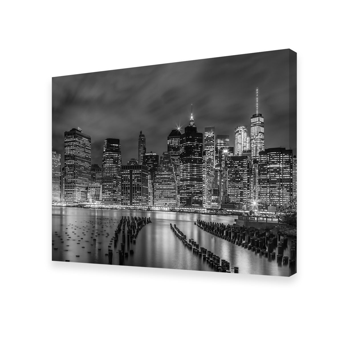 New York City Monochrome Night Impressions Wall Art