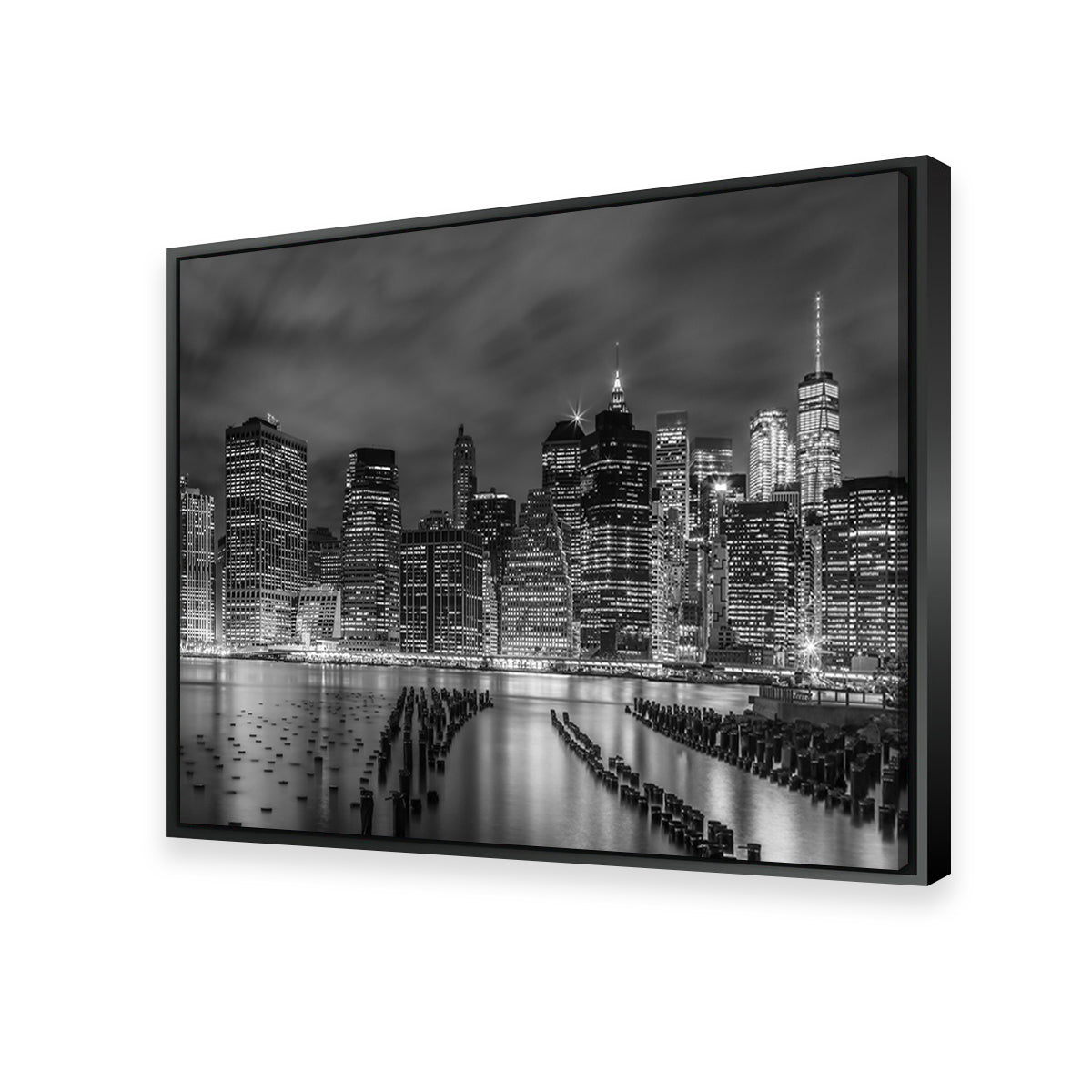 New York City Monochrome Night Impressions Wall Art