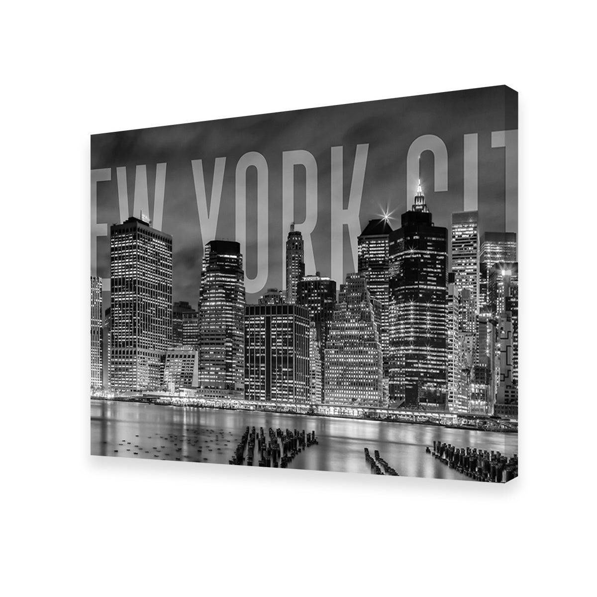 New York City Skyline - Monochrome Wall Art