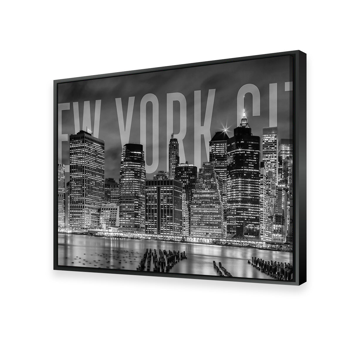 New York City Skyline - Monochrome Wall Art
