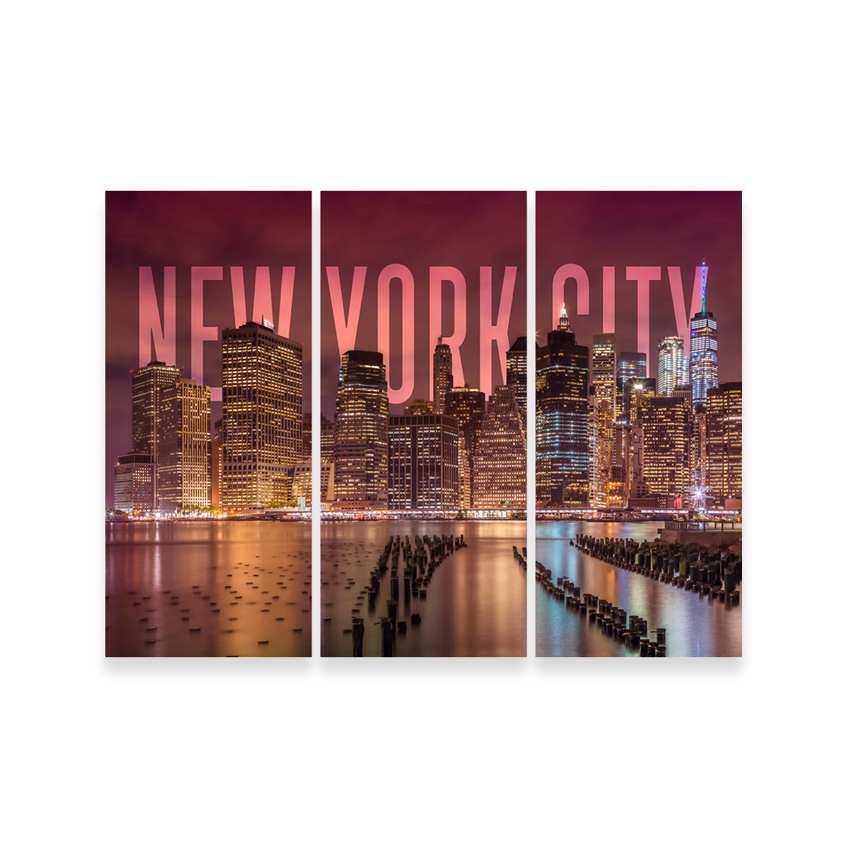 NYC Letters - Night Wall Art