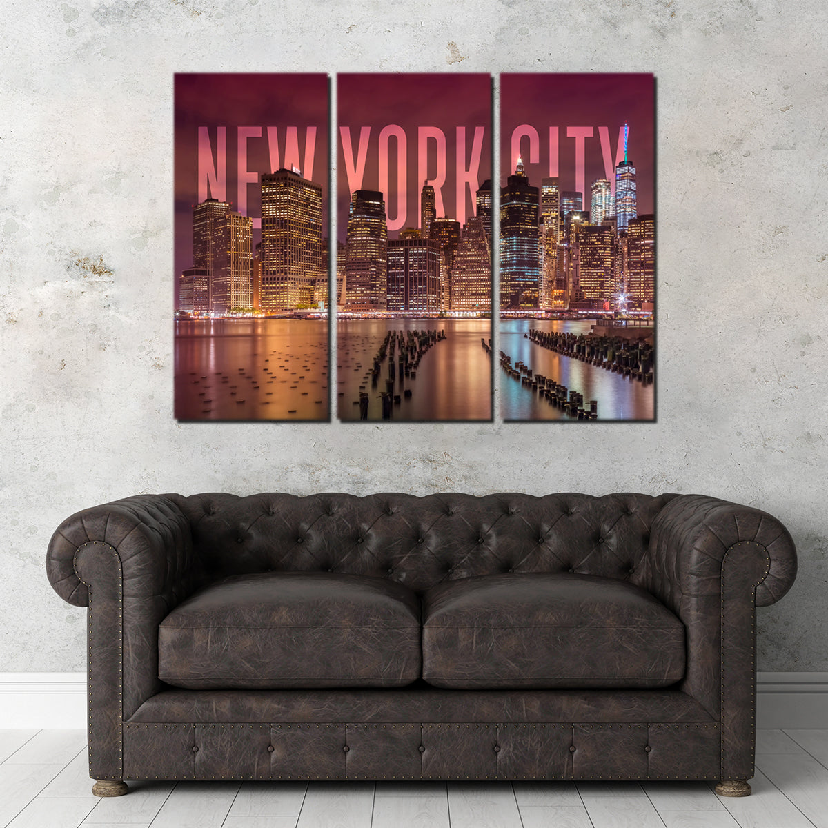 NYC Letters - Night Wall Art