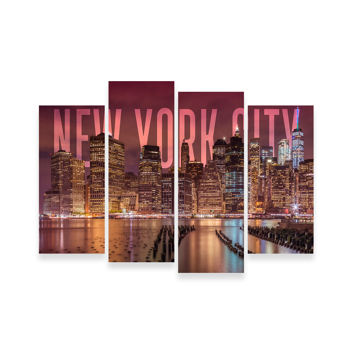 NYC Letters - Night Wall Art