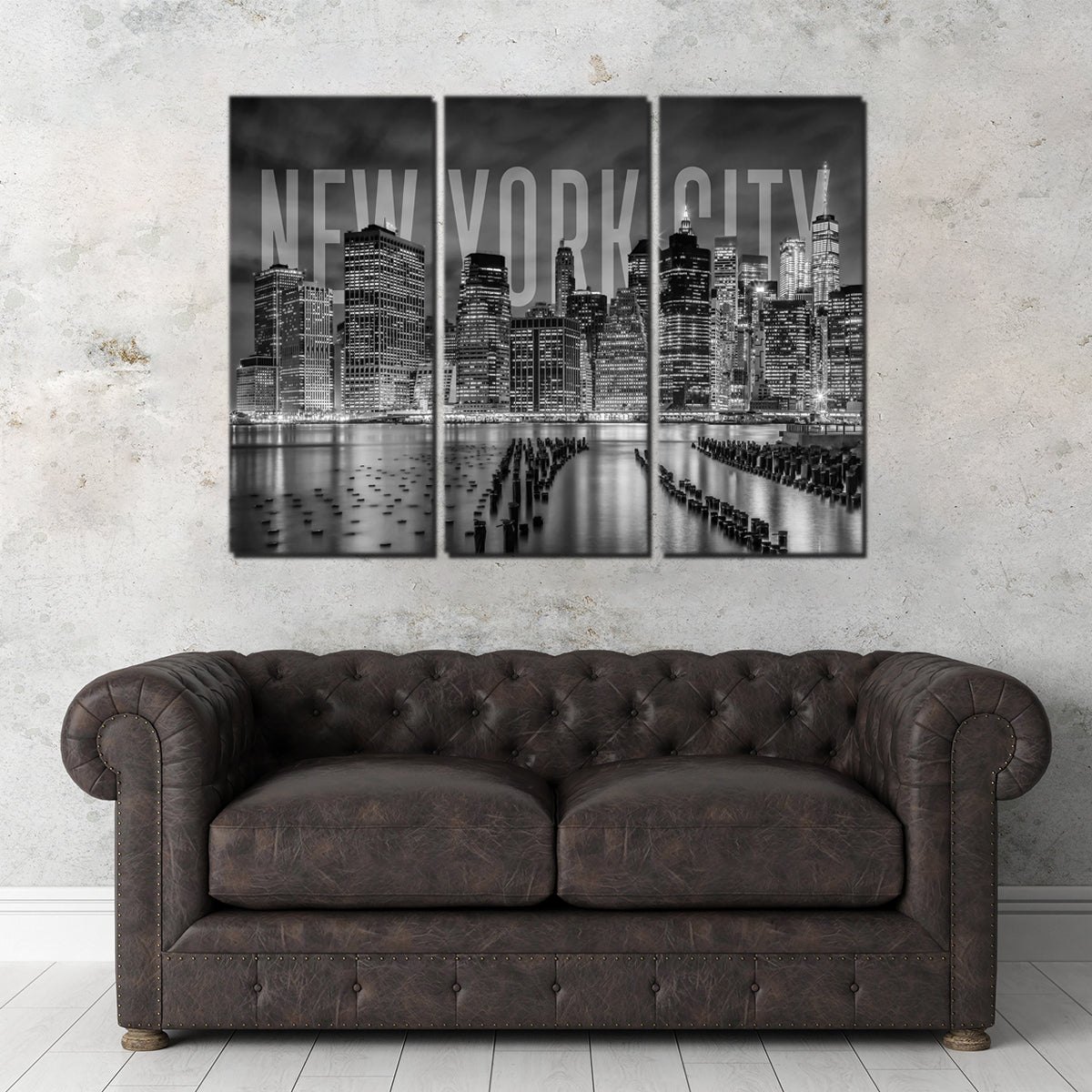 NYC Letters - Black & White Wall Art