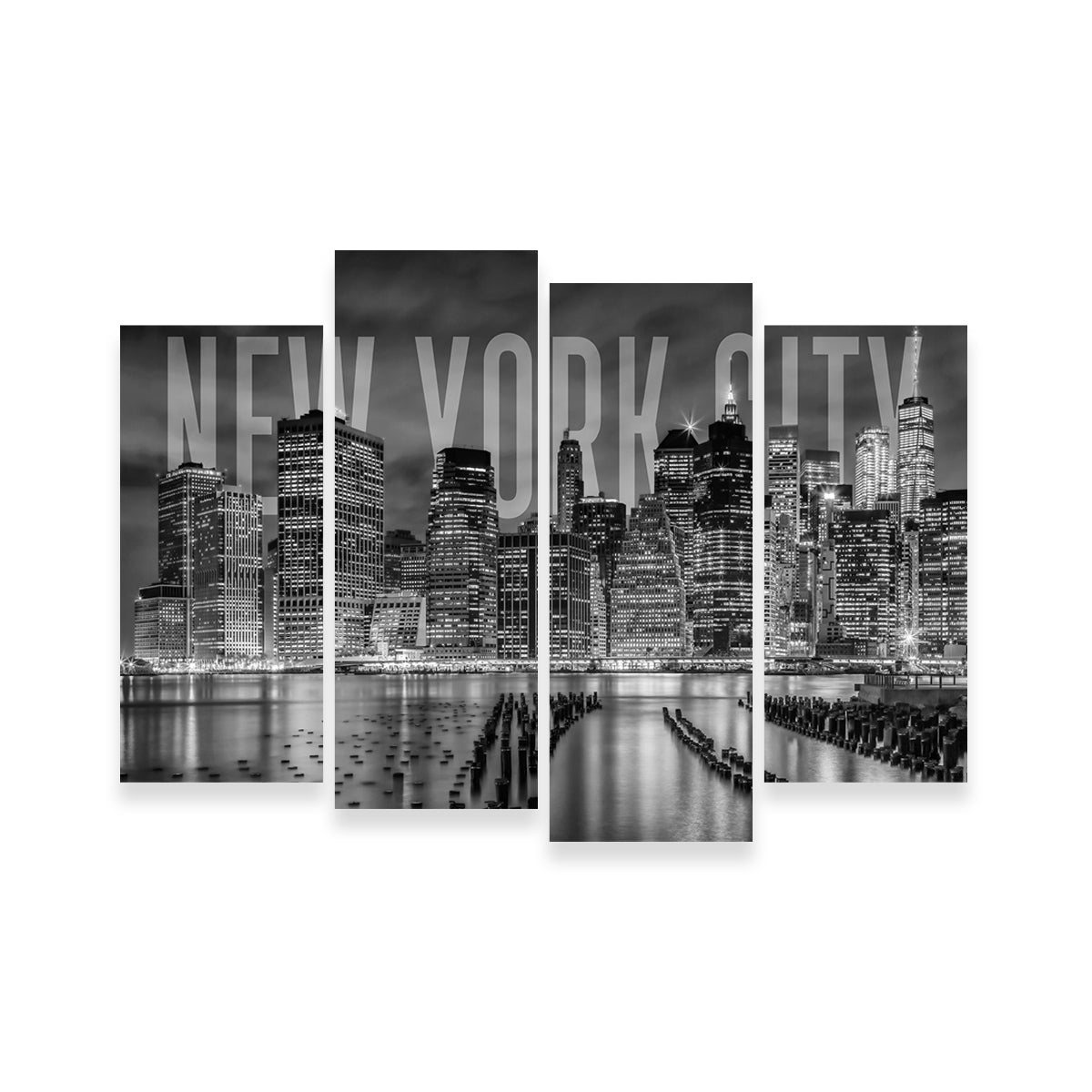 NYC Letters - Black & White Wall Art