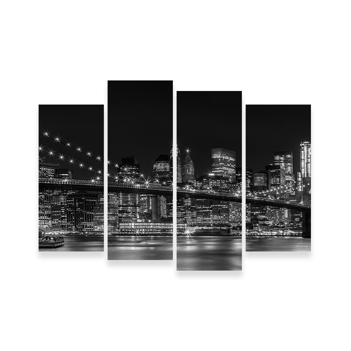 NYC Nightly Impressions - Panoramic Wall Art
