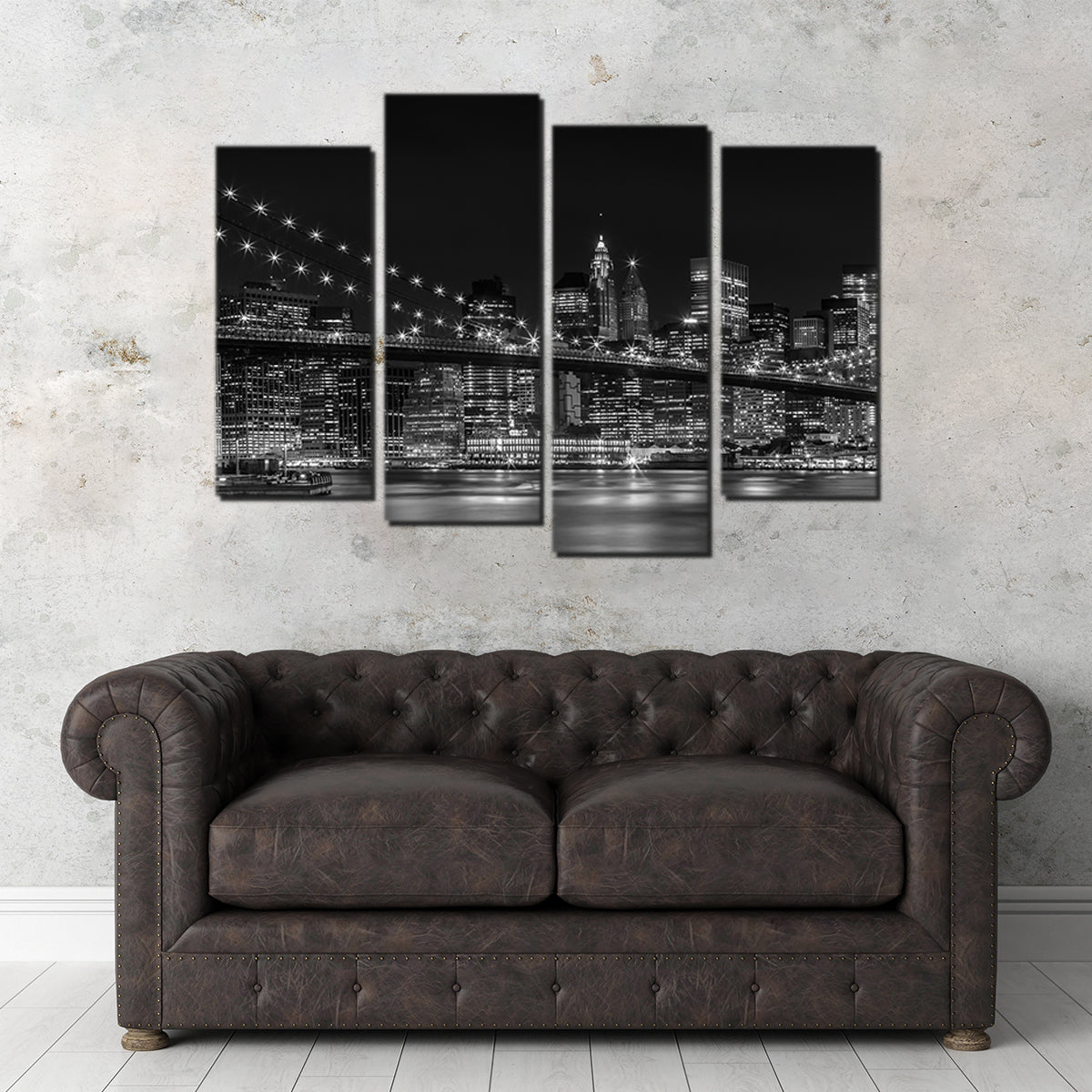 NYC Nightly Impressions - Panoramic Wall Art