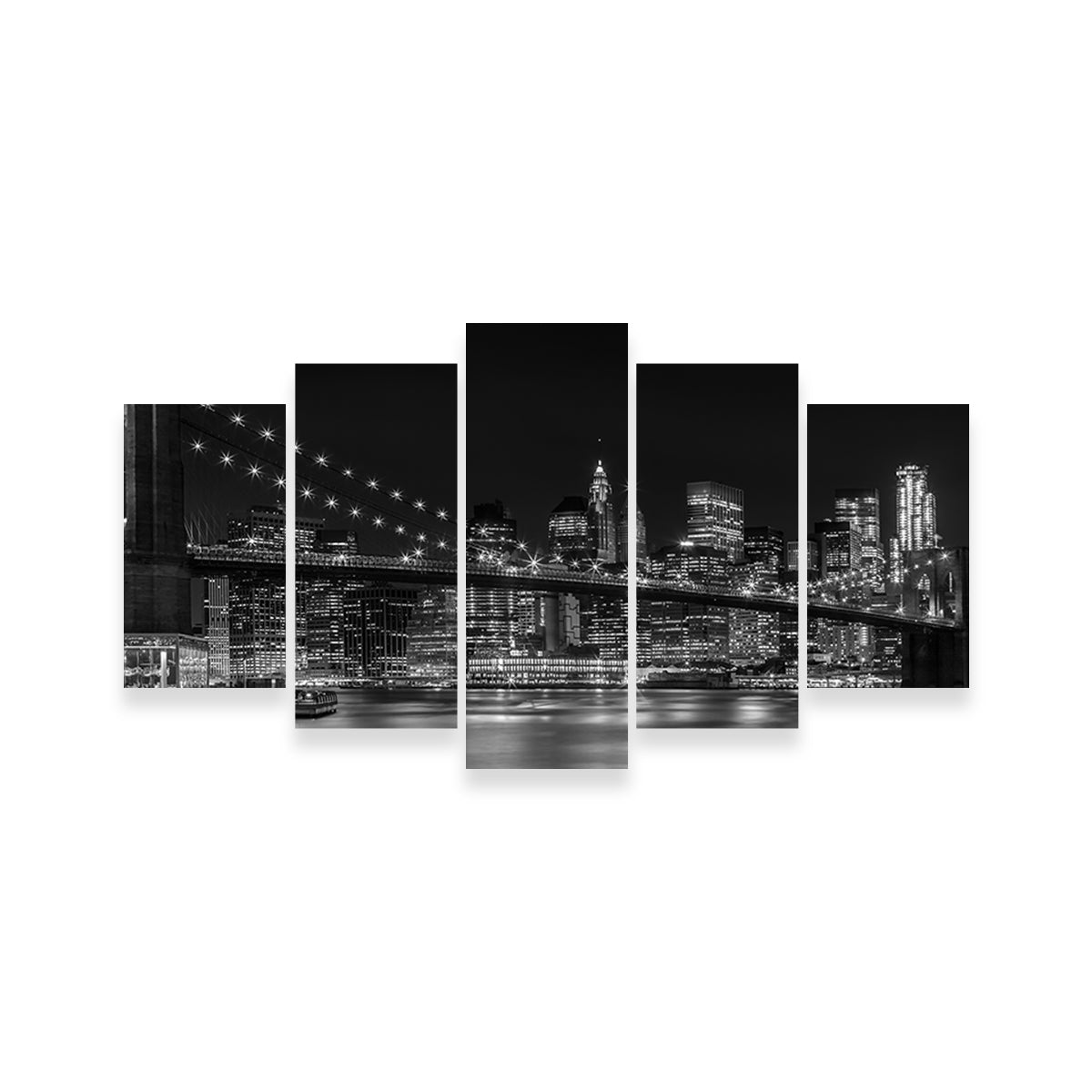NYC Nightly Impressions - Panoramic Wall Art