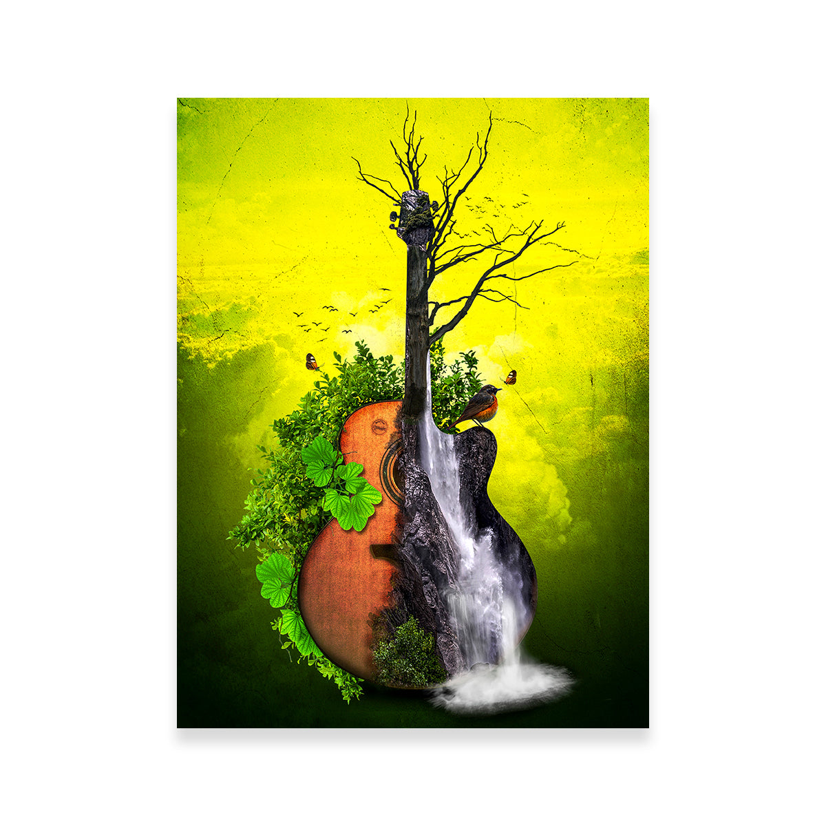 Nature Guitar Wall Art
