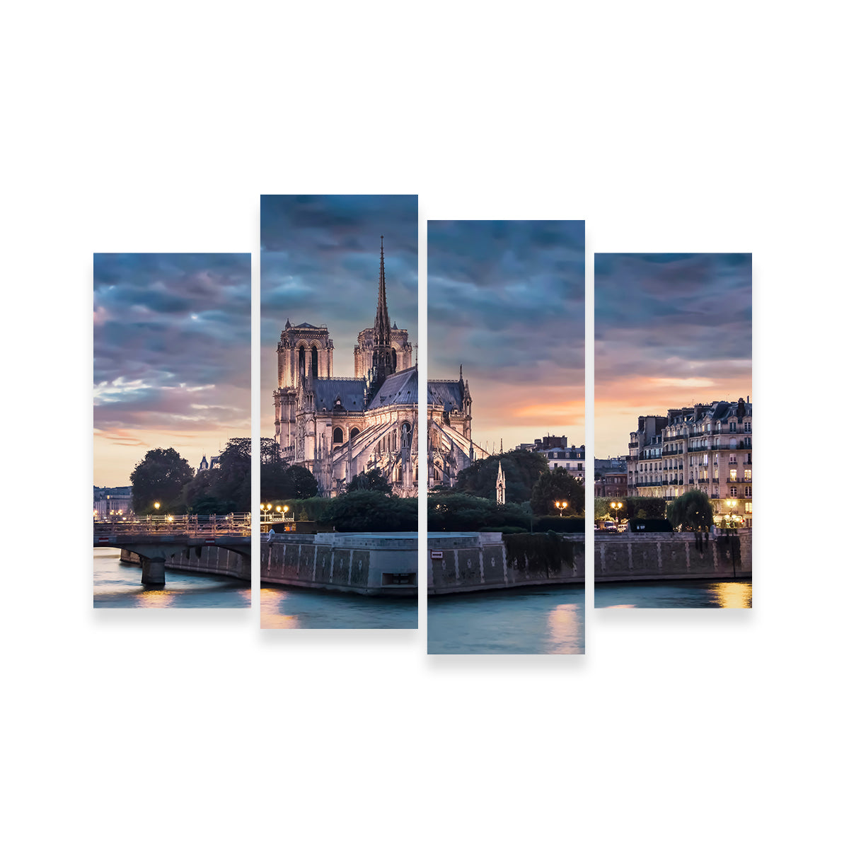 Notre Dame Sunset Wall Art