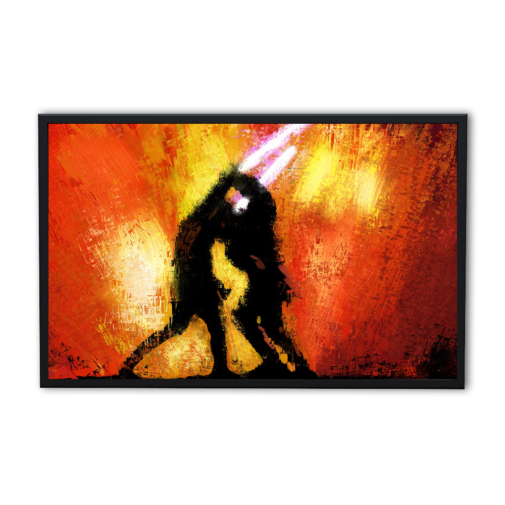 Obi Wan Vs Anakin Panoramic Wall Art