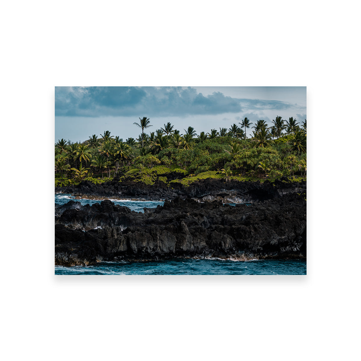 Ocean and Lava Rock Wall Art