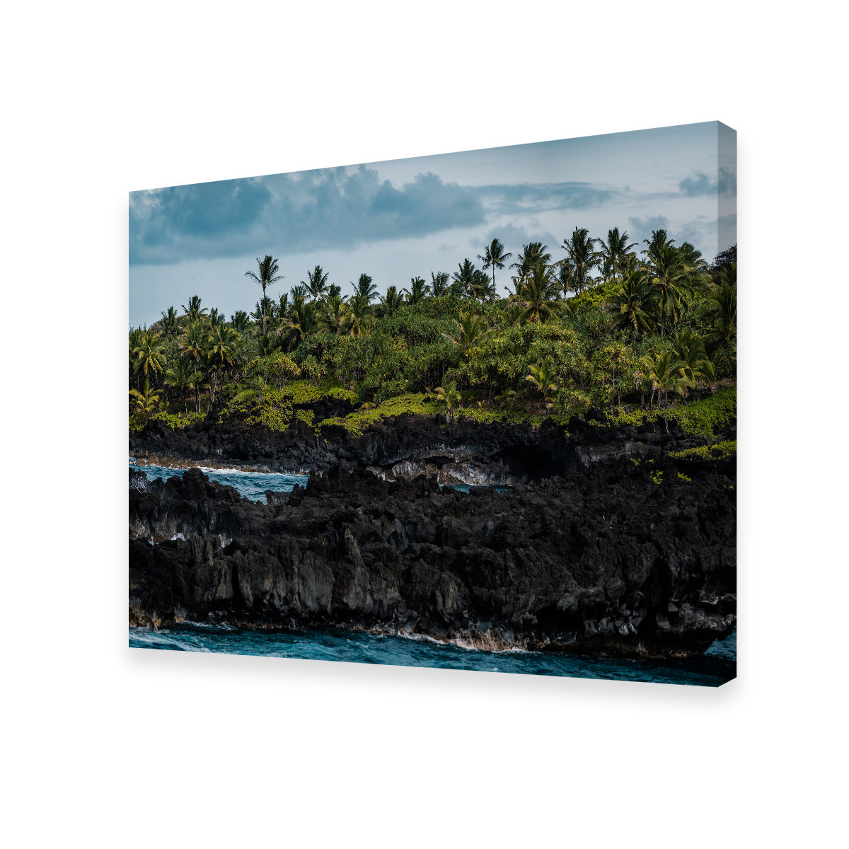 Ocean and Lava Rock Wall Art