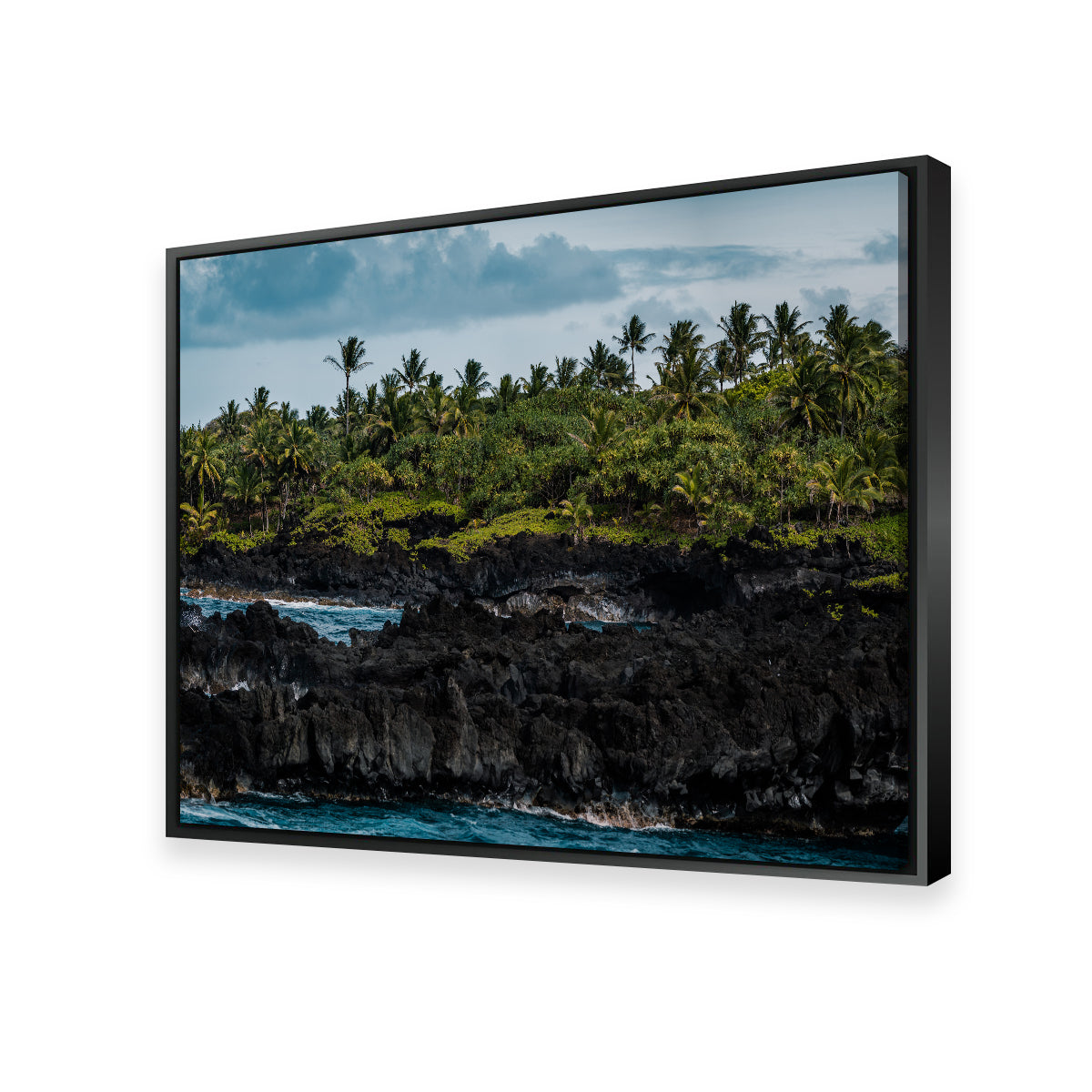 Ocean and Lava Rock Wall Art