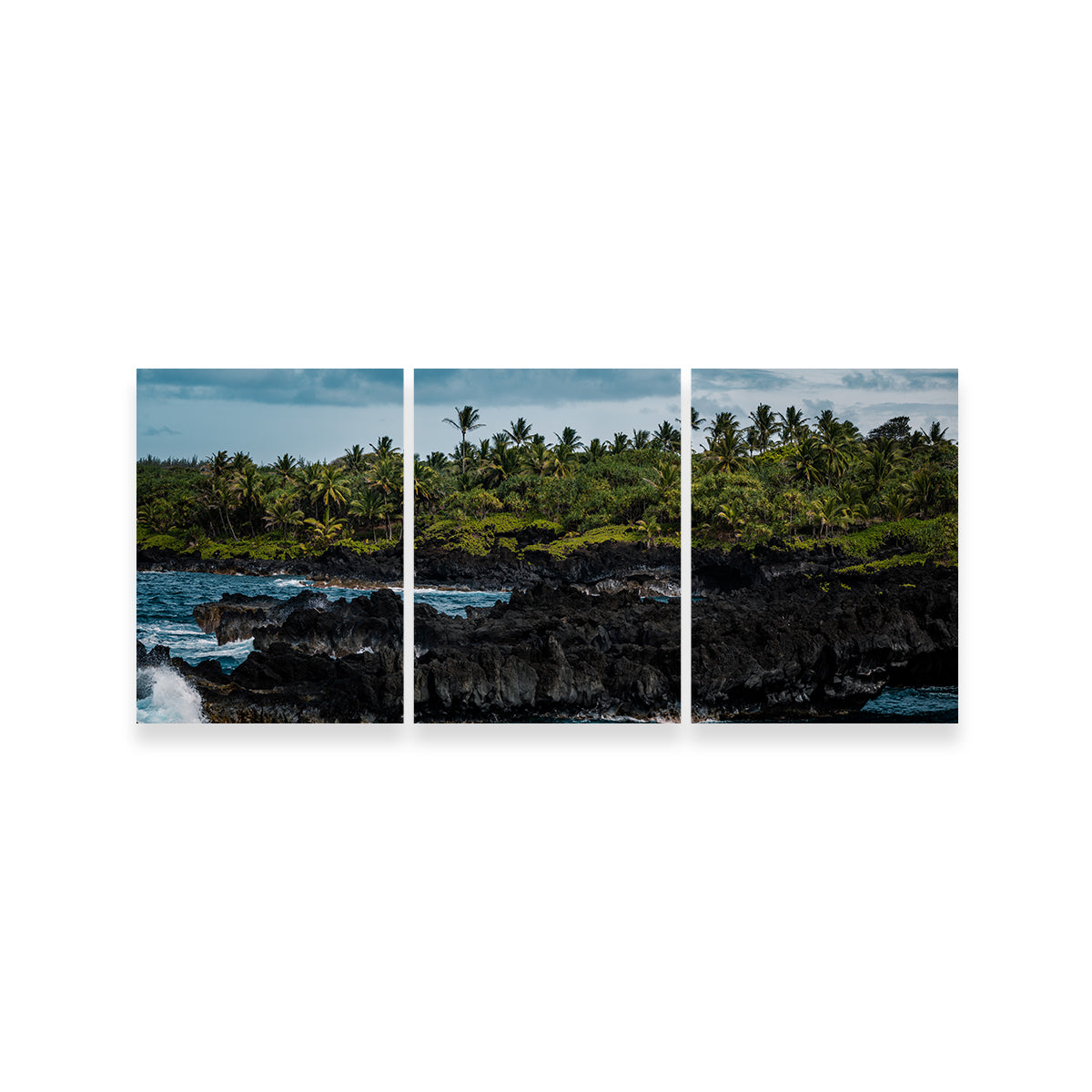 Ocean and Lava Rock Wall Art