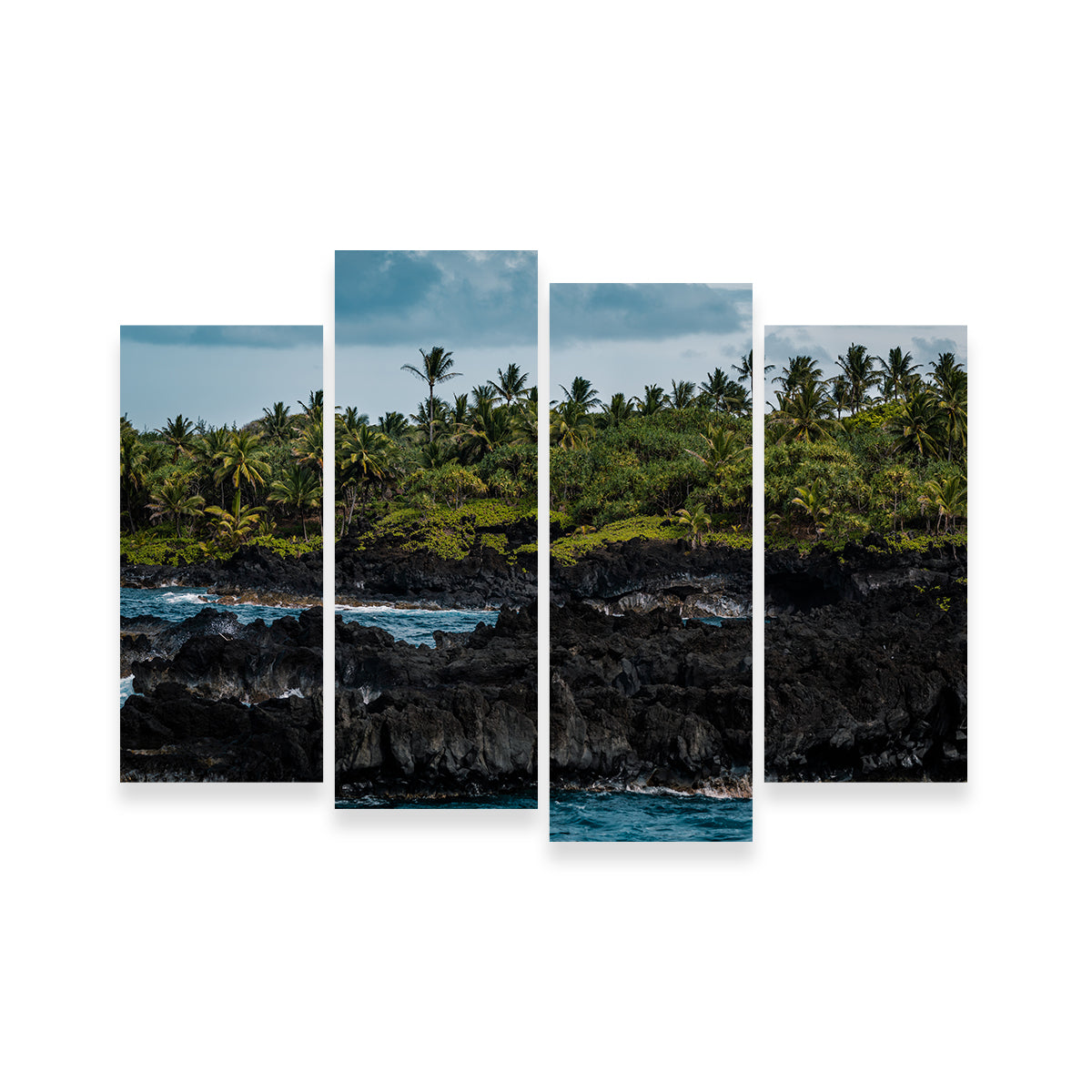Ocean and Lava Rock Wall Art