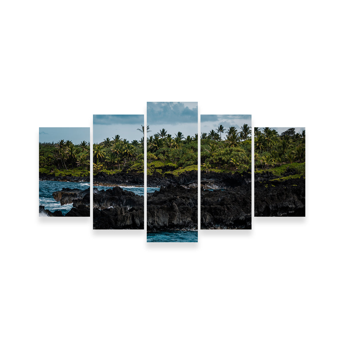 Ocean and Lava Rock Wall Art