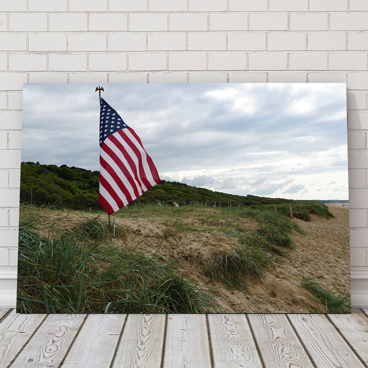Flag On Omaha Beach Wall Art