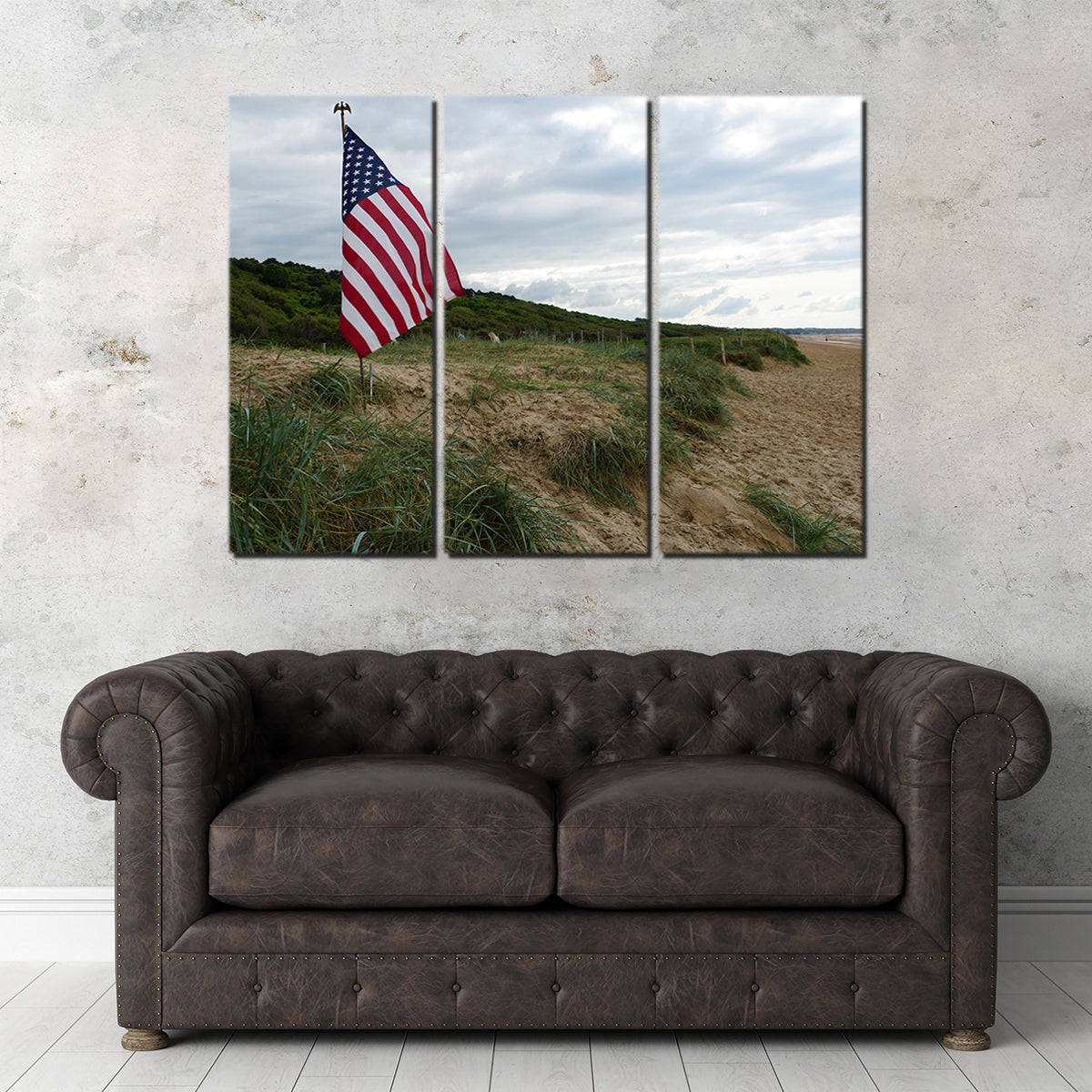 Flag On Omaha Beach Wall Art