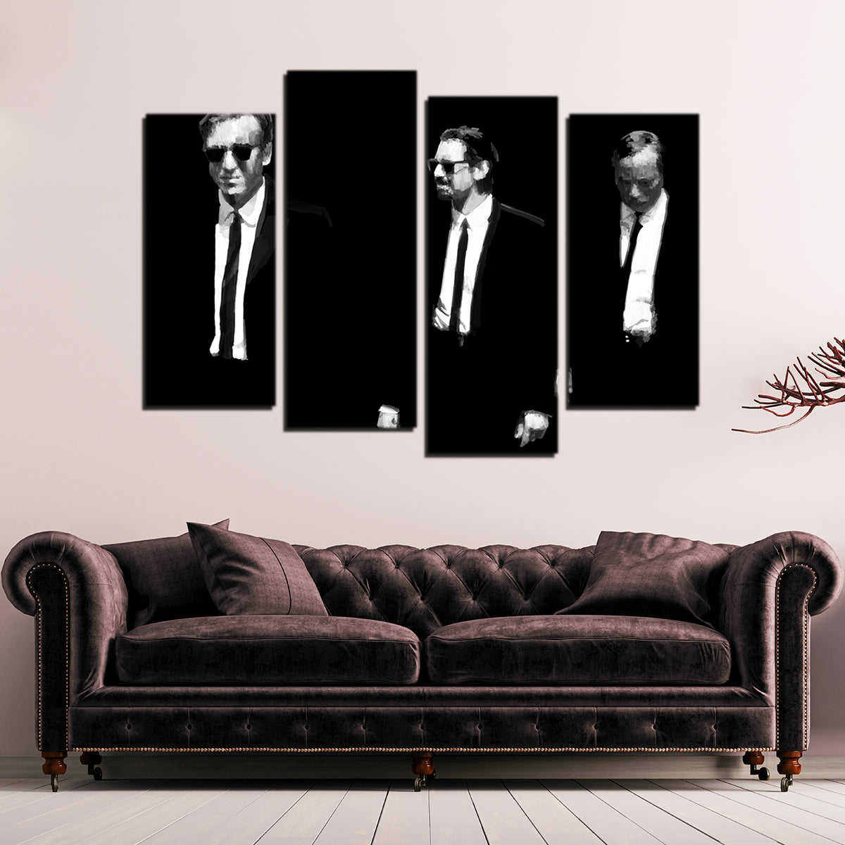 Orange Pink And Blue Wall Art