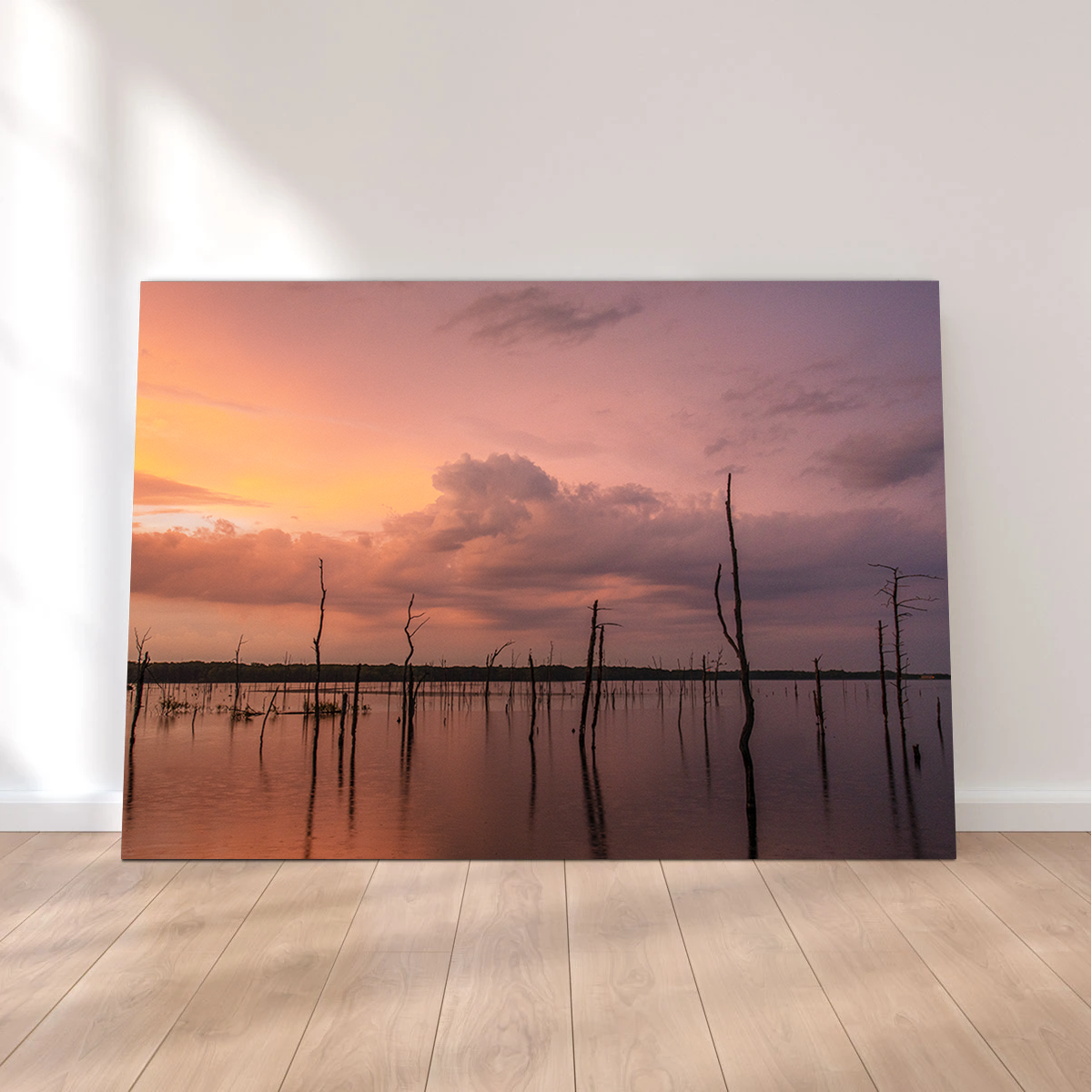 Orange on the Lake Wall Art