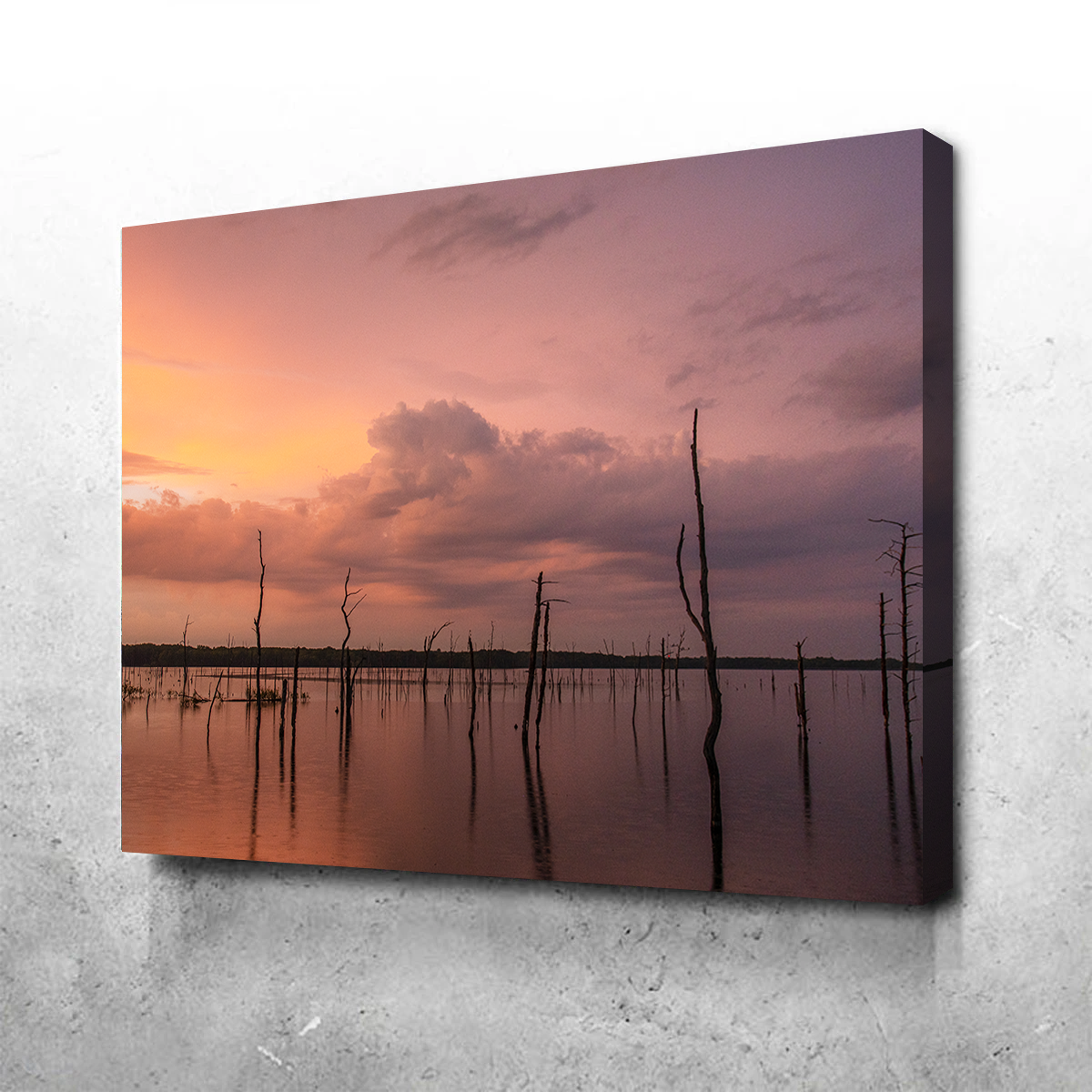 Orange on the Lake Wall Art