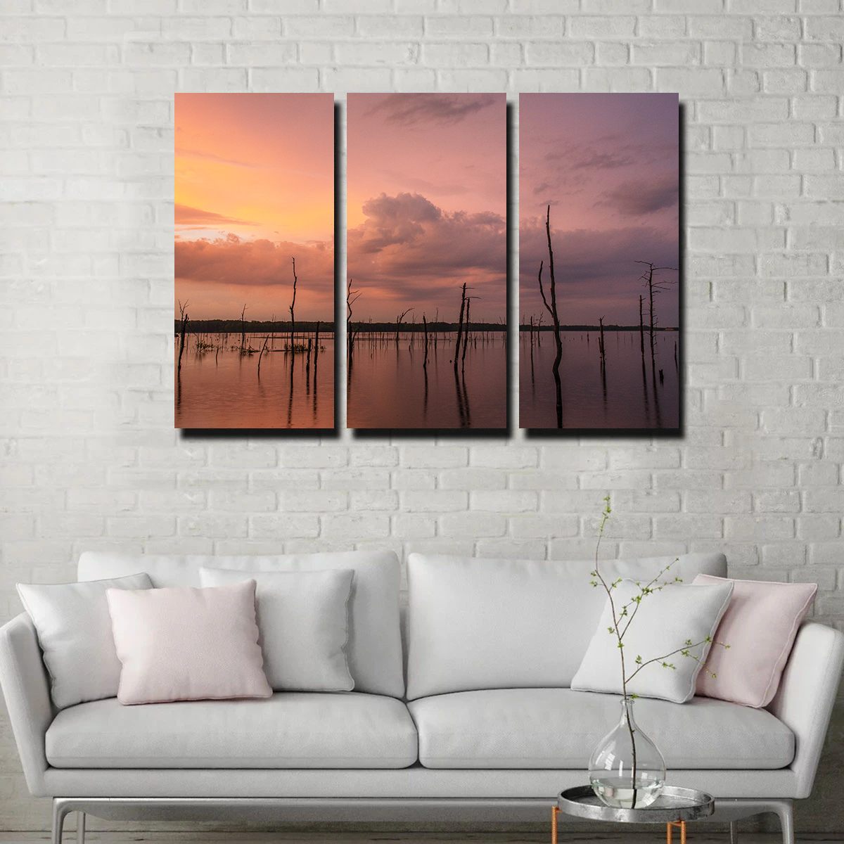 Orange on the Lake Wall Art