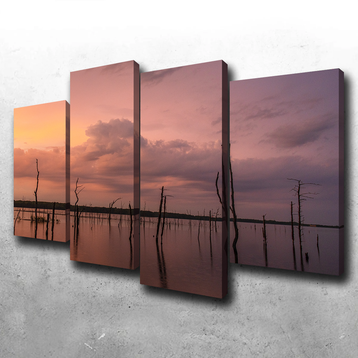 Orange on the Lake Wall Art