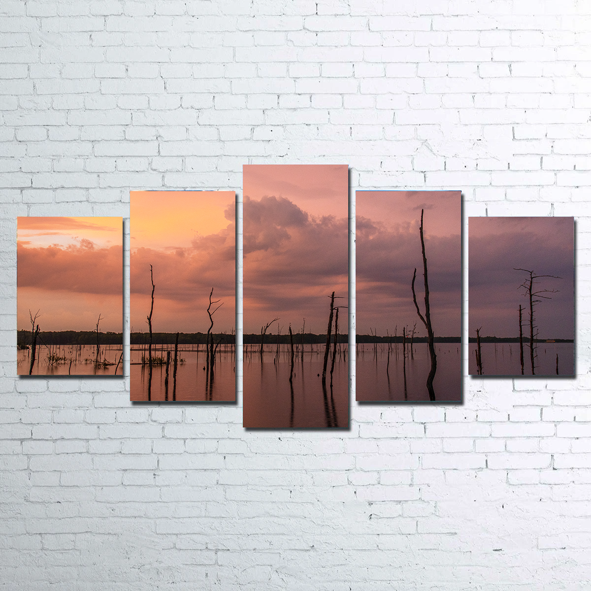 Orange on the Lake Wall Art