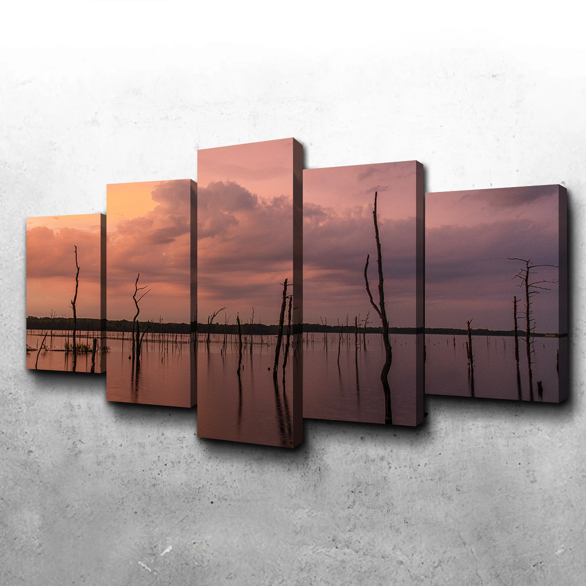 Orange on the Lake Wall Art