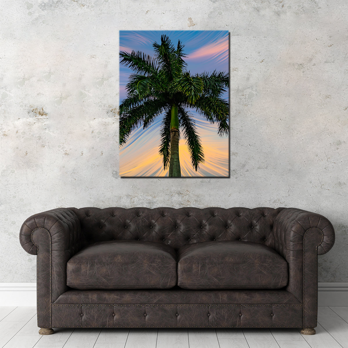 Painted Palm Tree Wall Art