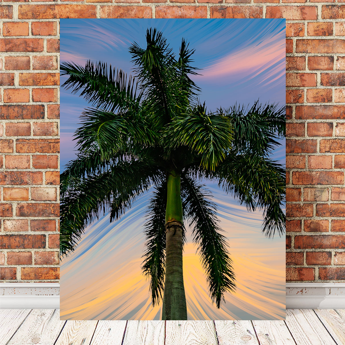 Painted Palm Tree Wall Art