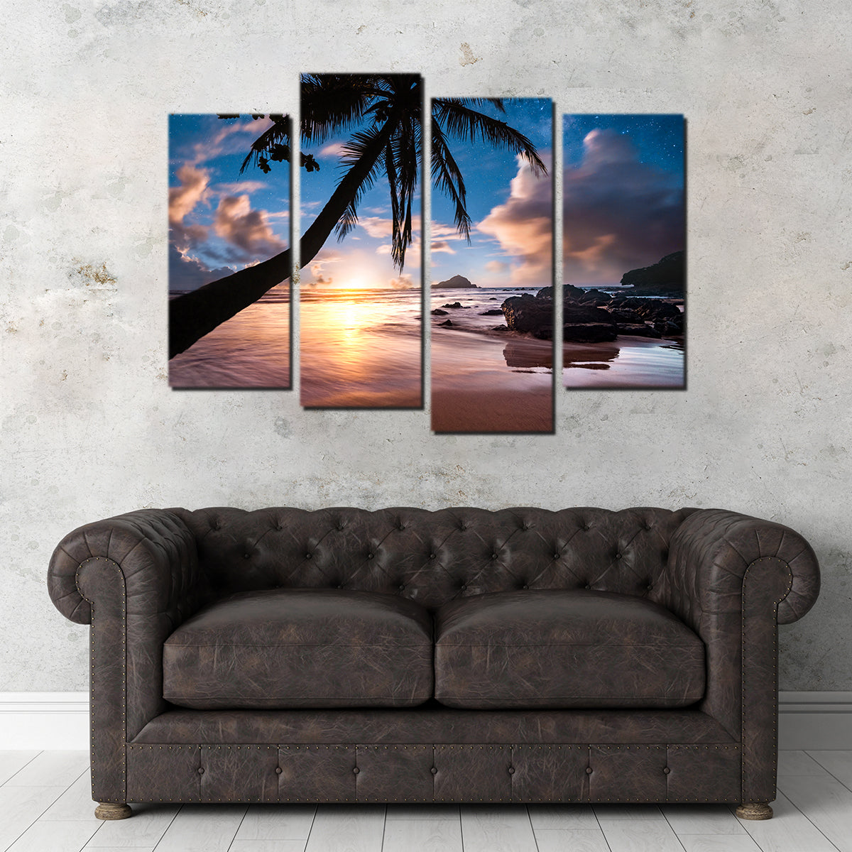 Palm Tree Beach Wall Art