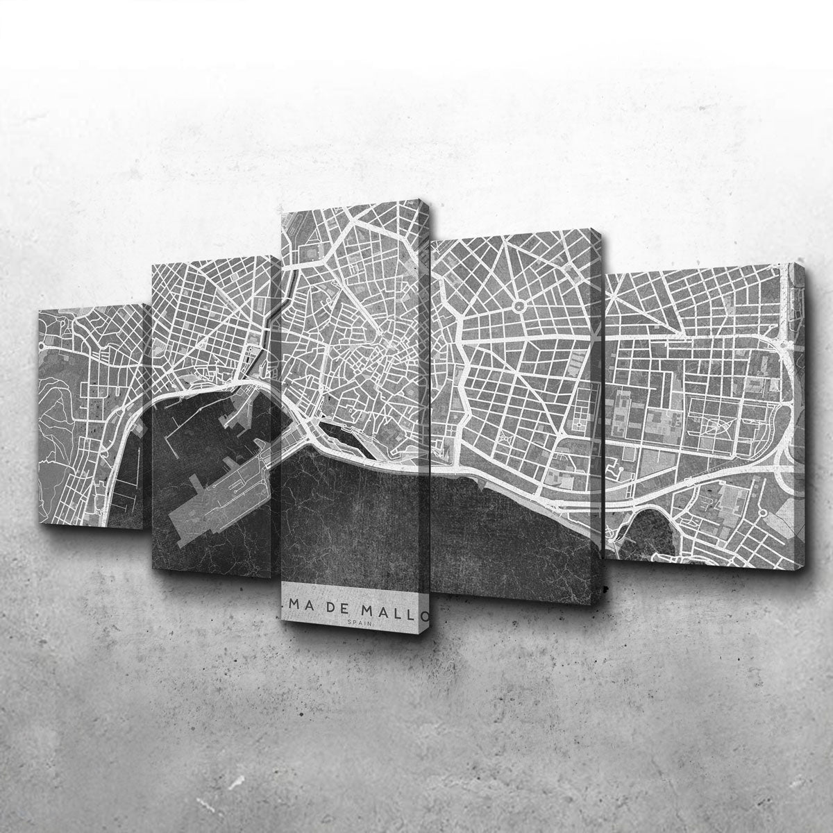 Palma De Mallorca Map 2 Wall Art