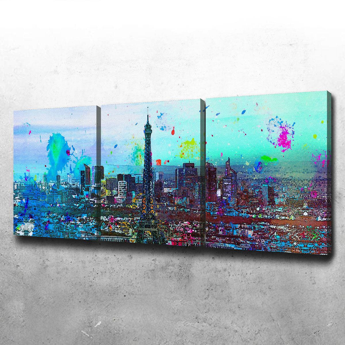 Paris Skyline Canvas Set