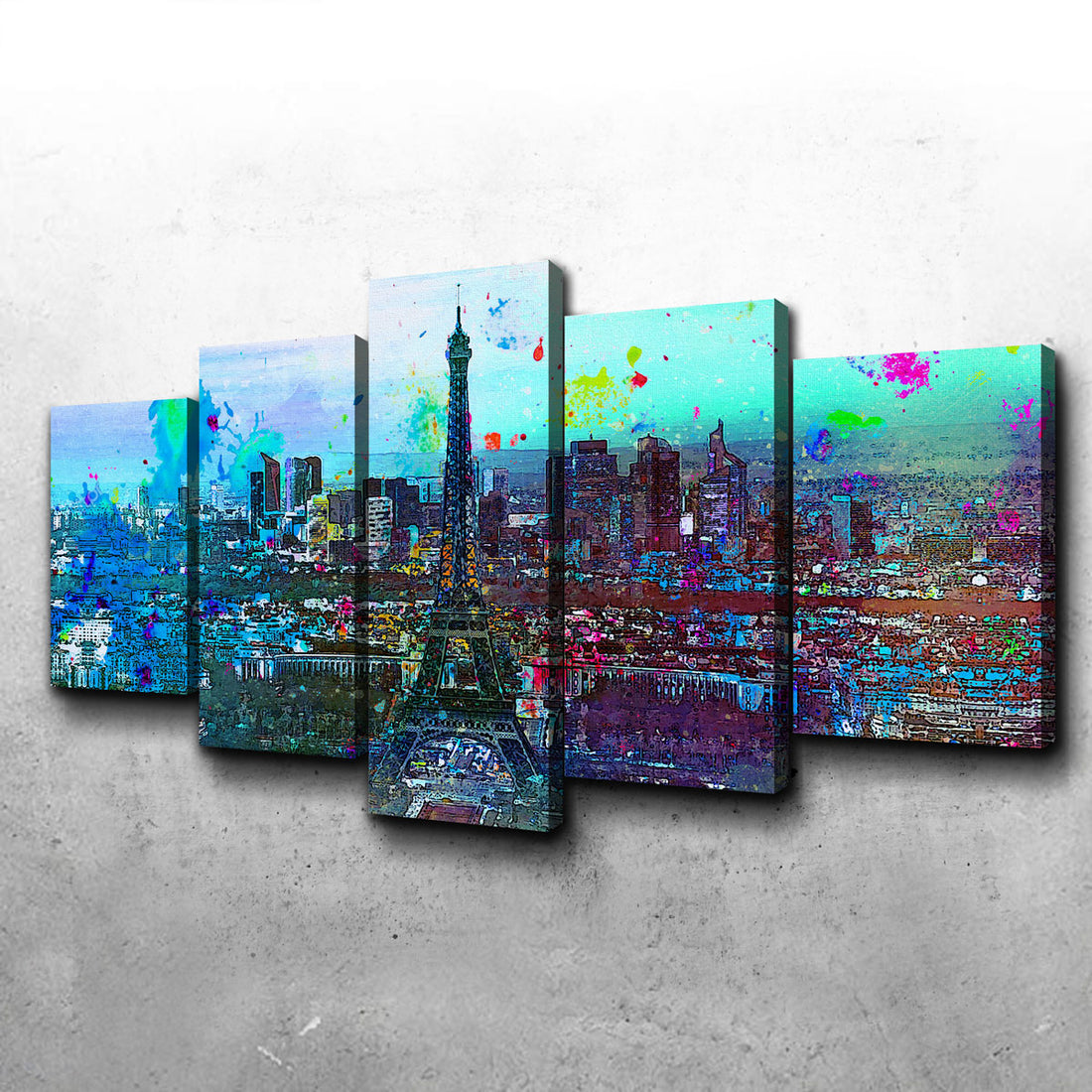 Paris Skyline Canvas Set